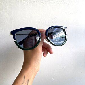 BRAND NEW Tory Burch Racing Green Blue 53mm Women's Sunglasses